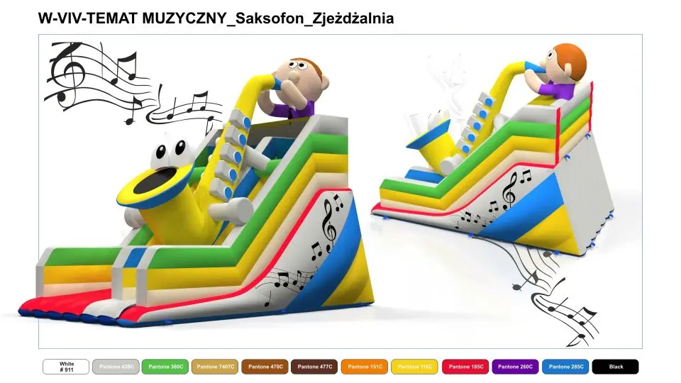 Saxophone commercial inflatable slide