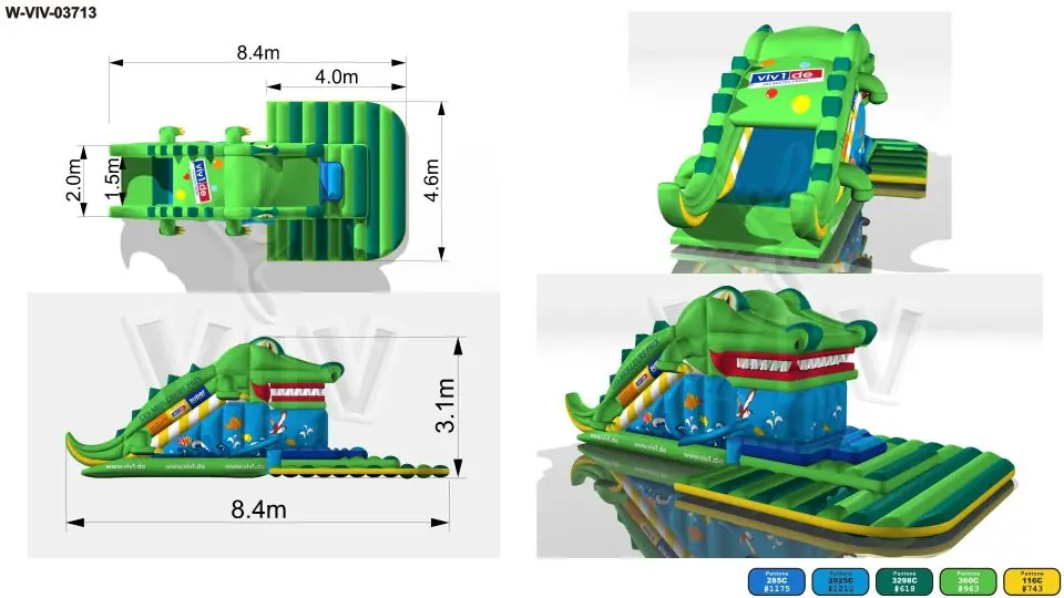 Slide Swallower Crocodile commercial inflatable slide