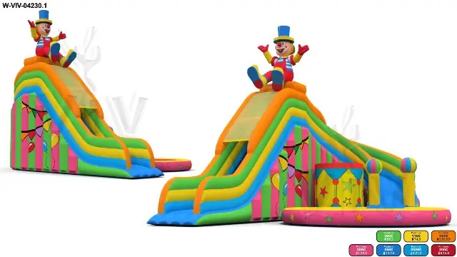 Slide water 12.3 x 9.6 x 9.5 m commercial inflatable slide