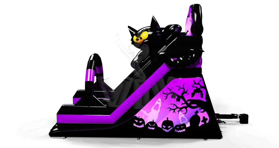 Slide with Cat commercial inflatable slide