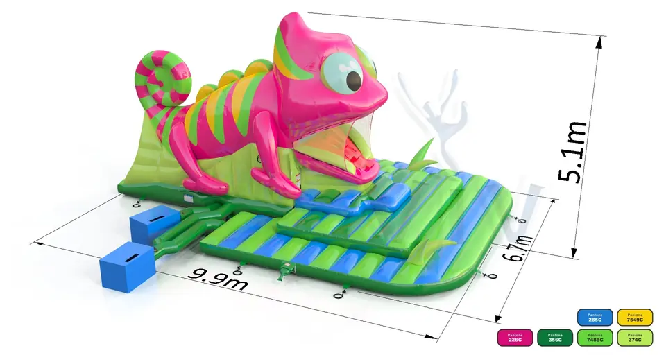 Swallower Chameleon commercial inflatable slide