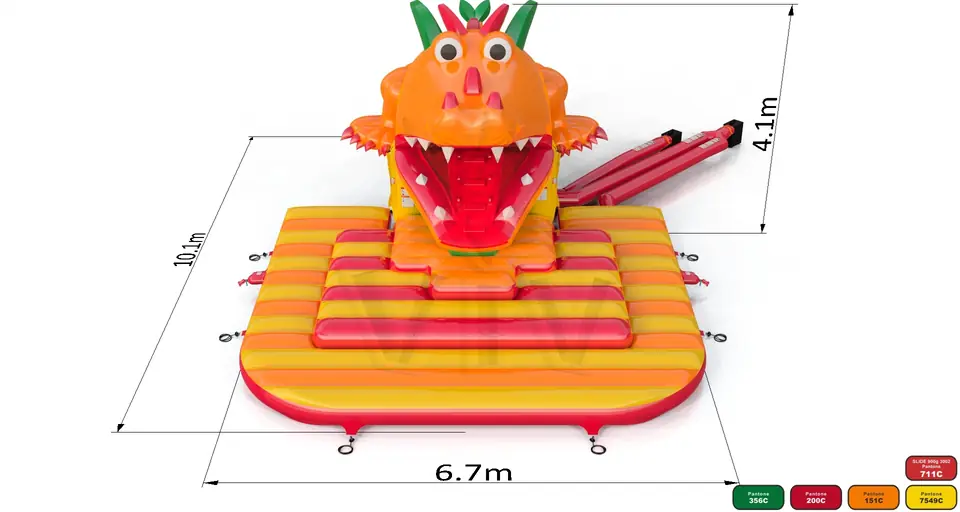Swallower Dragon commercial inflatable slide