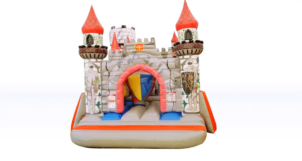 the Lionheart with Active Center - Knights Collection commercial inflatable slide