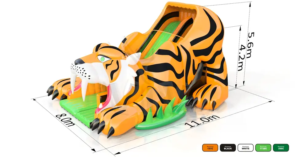 Tiger commercial inflatable slide