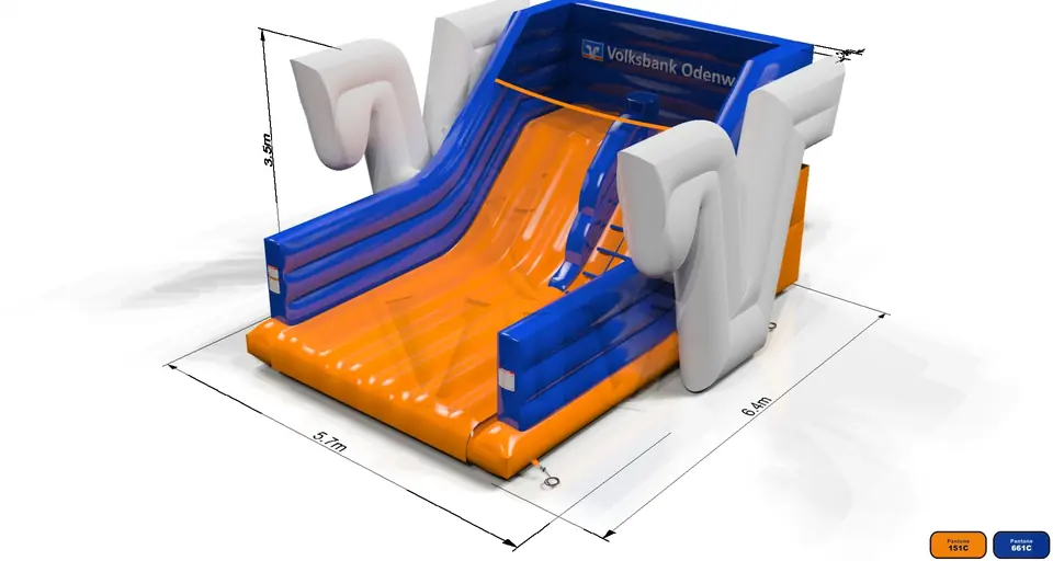 Volksbank commercial inflatable slide