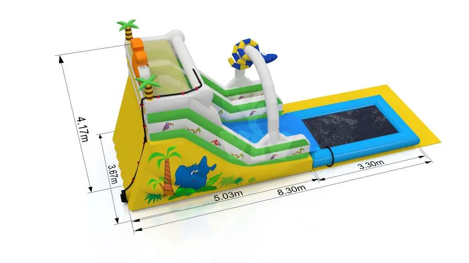 Water Slide Jungle commercial inflatable slide