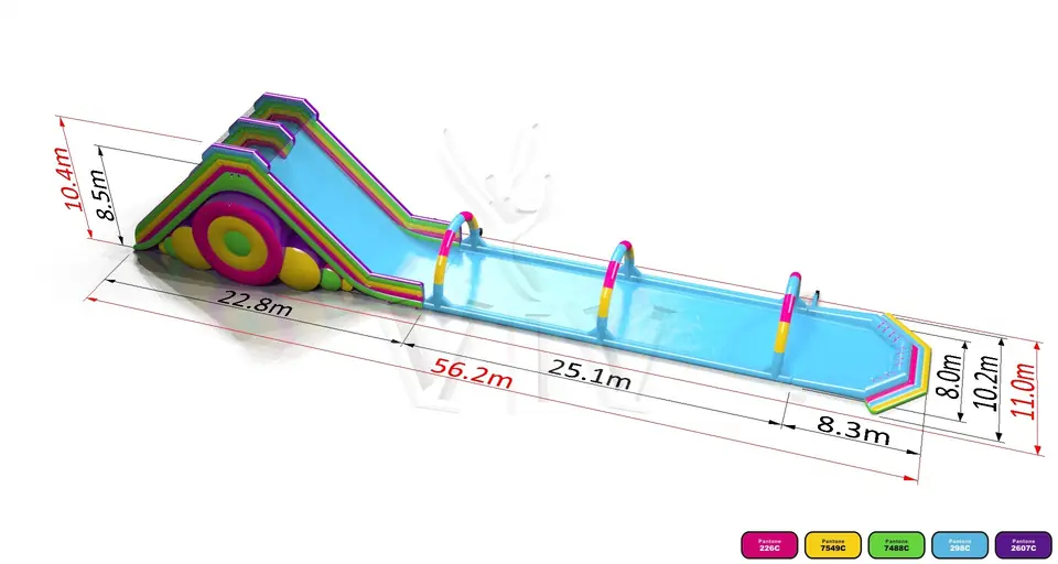 Water slide set Startup commercial inflatable slide