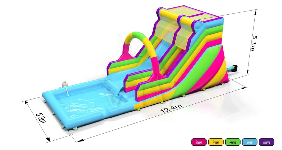 Water Slide Startup L commercial inflatable slide
