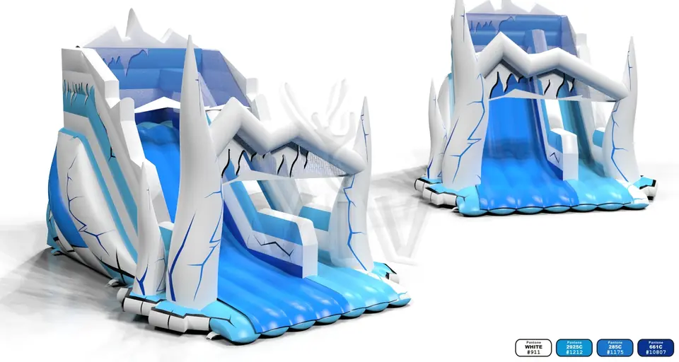 Waterfall - Collection Snow Queen commercial inflatable slide