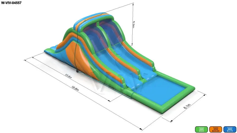 Waterslide commercial inflatable slide