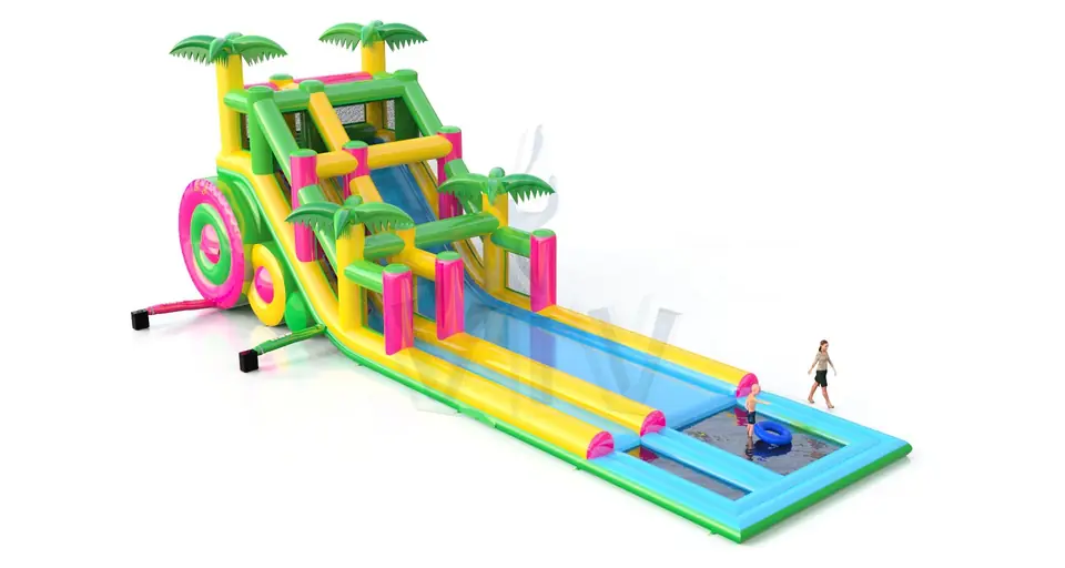 Waterslide with pool commercial inflatable slide