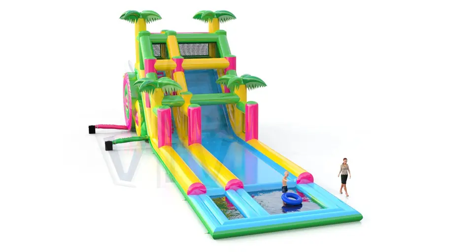 Waterslide with pool commercial inflatable slide