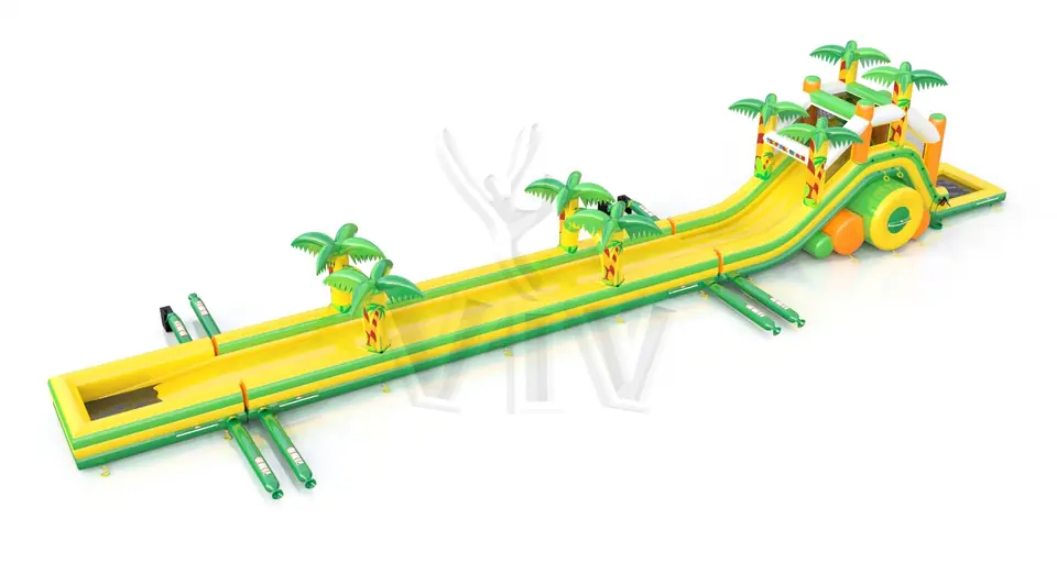 Waterslide with pool Tropical Islands commercial inflatable slide