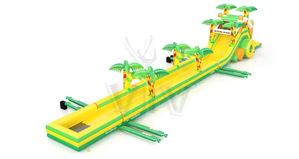Waterslide with pool Tropical Islands commercial inflatable slide