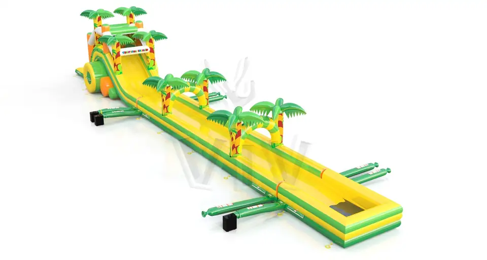 Waterslide with pool Tropical Islands commercial inflatable slide