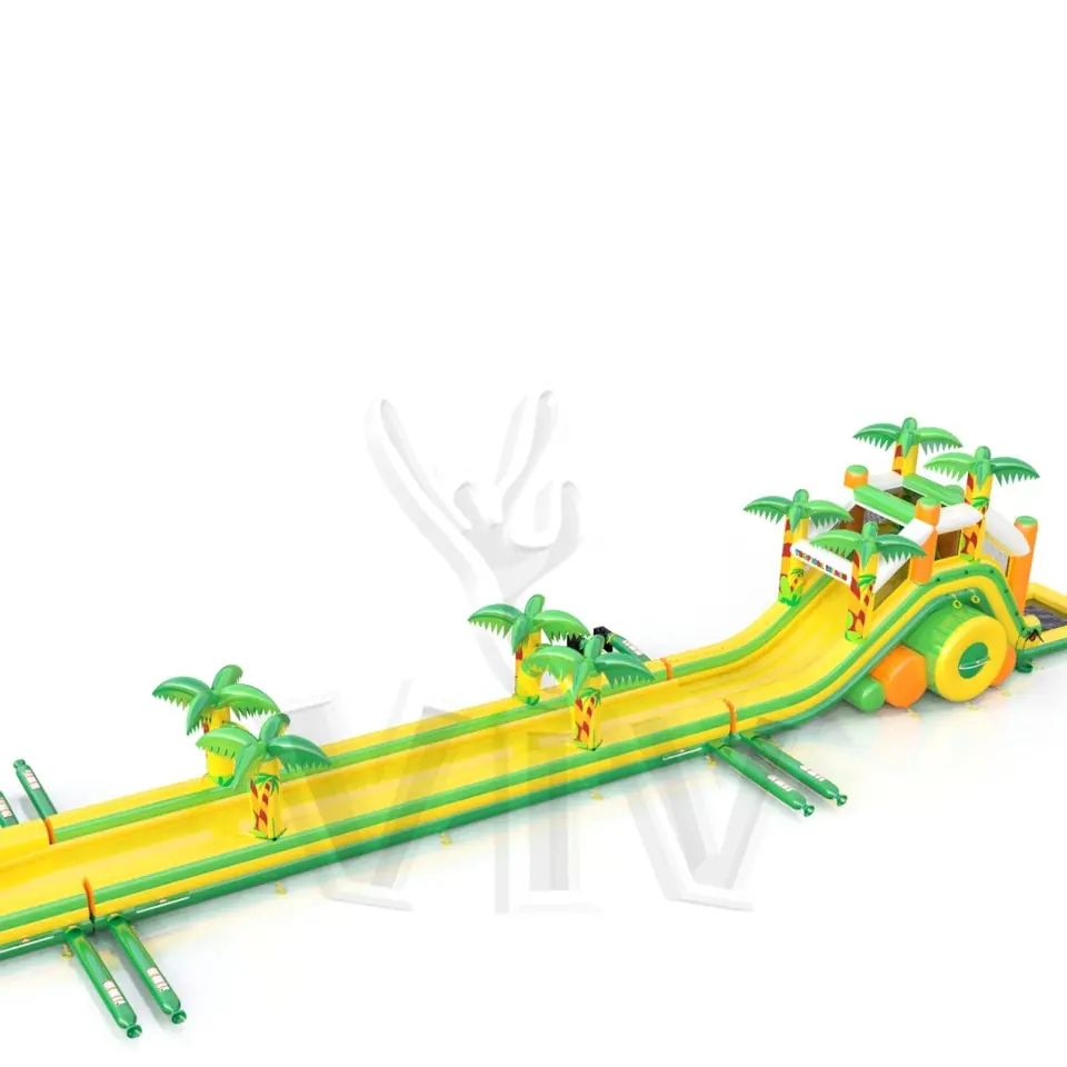 Waterslide with pool Tropical Islands commercial inflatable slide
