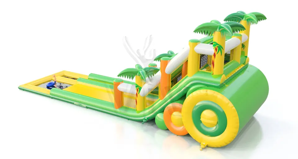 Waterslide with pool Tropical Islands commercial inflatable slide