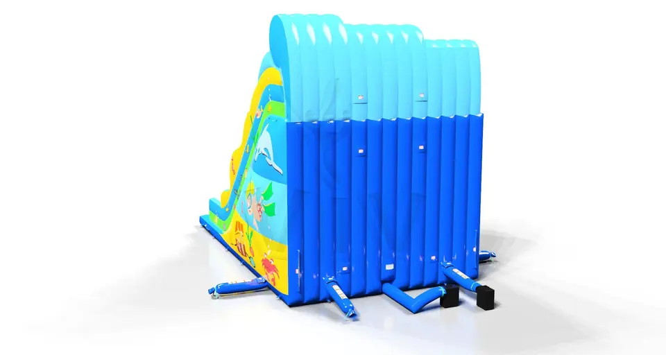 wave with shark Underwater World commercial inflatable slide