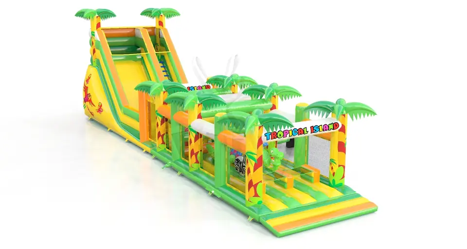 with Active Center Tropical Islands commercial inflatable slide