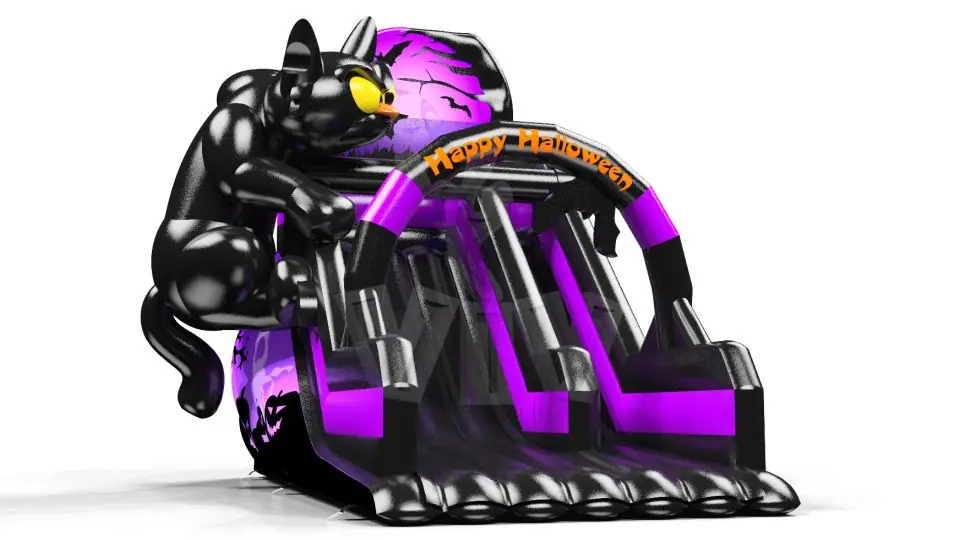 with Cat - Collection Happy Halloween commercial inflatable slide