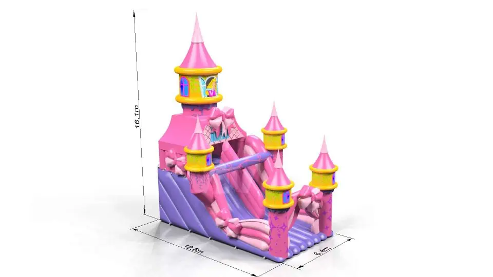 with Princess - Pink Collection commercial inflatable slide