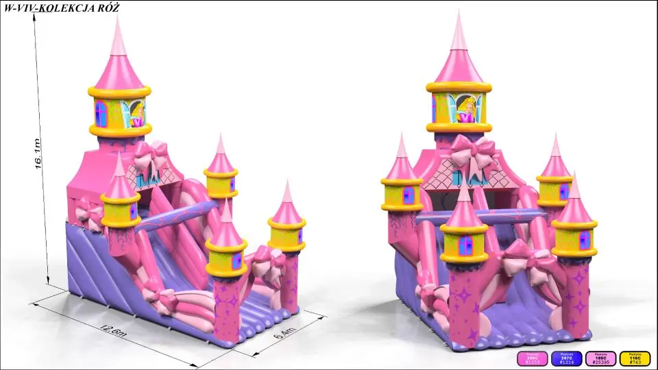 with Princess - Pink Collection commercial inflatable slide