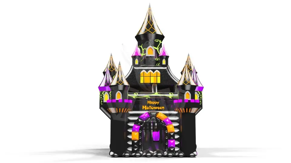 with Towers - Collection Happy Halloween commercial inflatable slide
