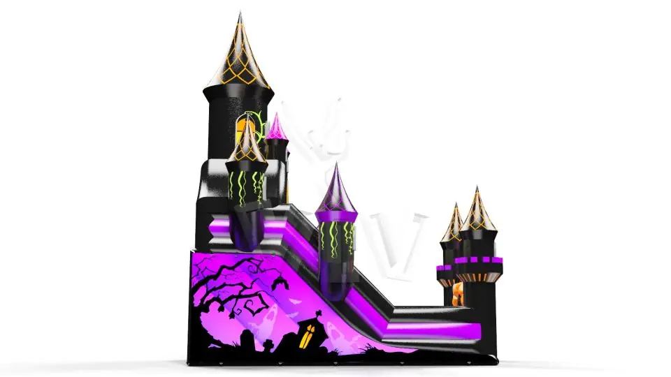 with Towers - Collection Happy Halloween commercial inflatable slide