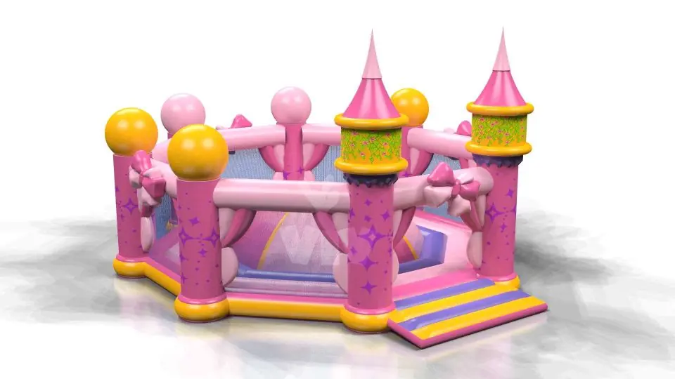 Soft Mountain Pink with the floor under the bowl - Pink Collection commercial inflatable soft mountain