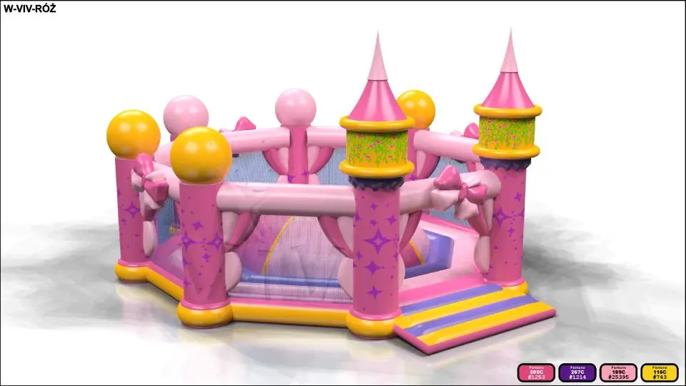 Soft Mountain Pink with the floor under the bowl - Pink Collection commercial inflatable soft mountain