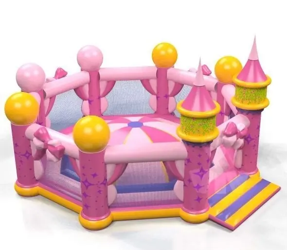 Soft Mountain Pink with the floor under the bowl - Pink Collection commercial inflatable soft mountain