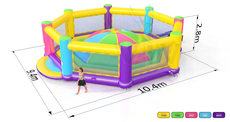 Soft Mountain Startup with fence XL - Extra Large with the floor under the bowl commercial inflatable soft mountain