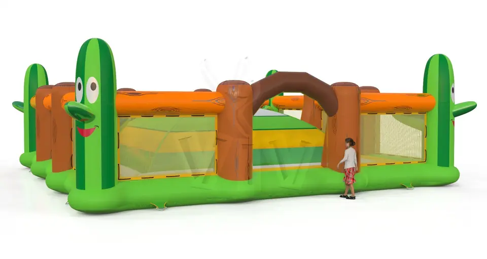 Soft Mountain with cactuses and fences commercial inflatable soft mountain