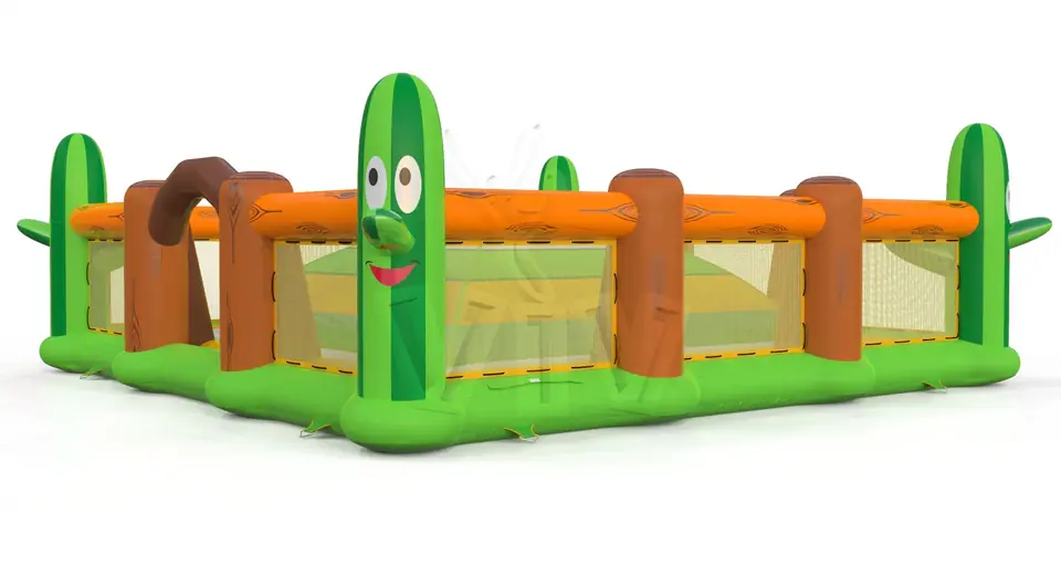 Soft Mountain with cactuses and fences commercial inflatable soft mountain