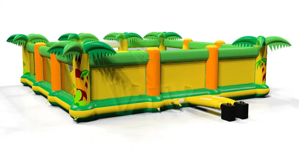Soft Mountain with fence Tropical Islands commercial inflatable soft mountain