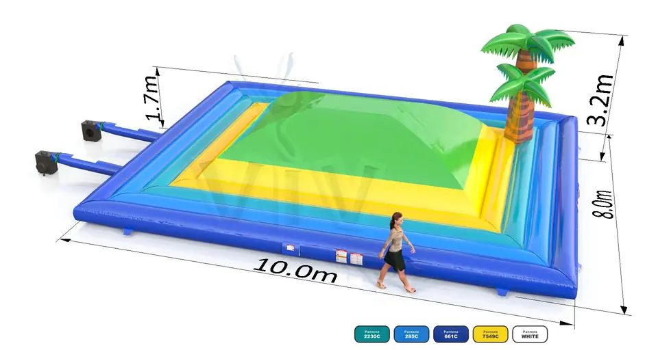 Soft Mountain with palms commercial inflatable soft mountain