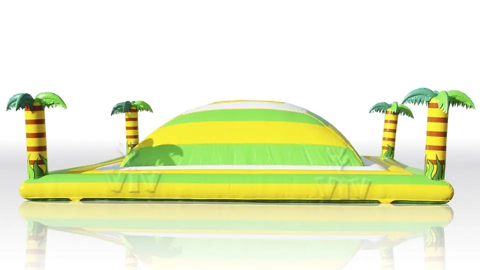 Soft Mountain with palms 10 x 10 m with the floor under the bowl commercial inflatable soft mountain