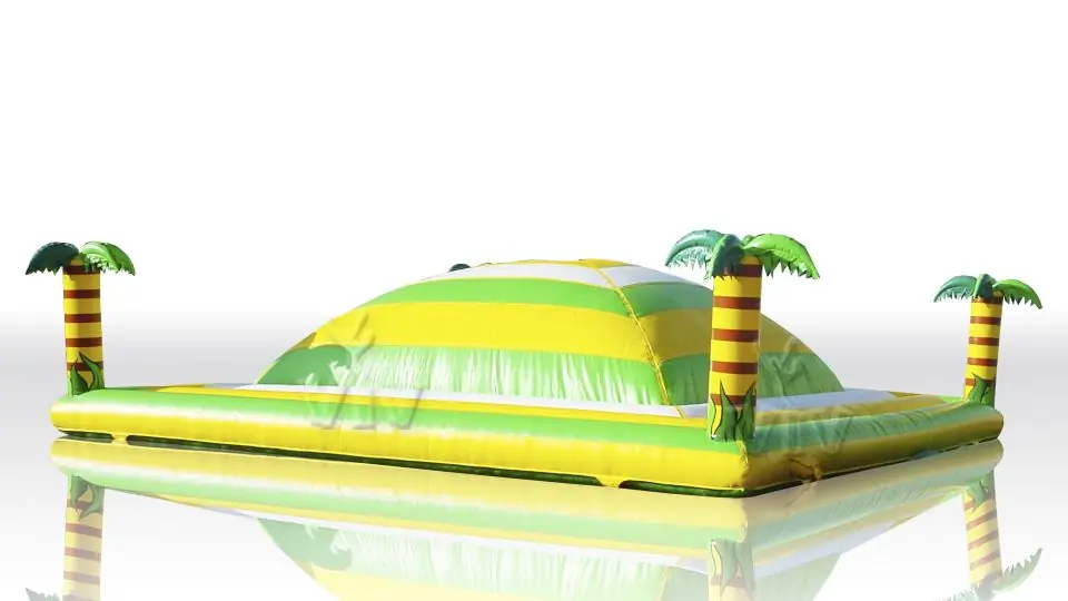 Soft Mountain with palms 10 x 10 m with the floor under the bowl commercial inflatable soft mountain