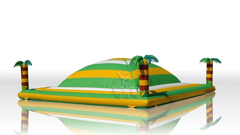 Soft Mountain with palms 8 x 8 m with the floor under the bowl commercial inflatable soft mountain