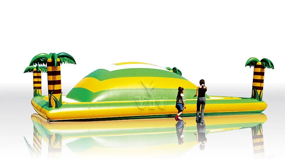 Soft Mountain with palms 9 x 9 m with the floor under the bowl commercial inflatable soft mountain