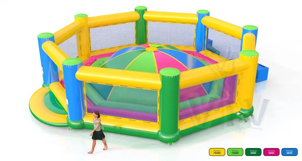 Soft Mountain XL Startup with fence commercial inflatable soft mountain