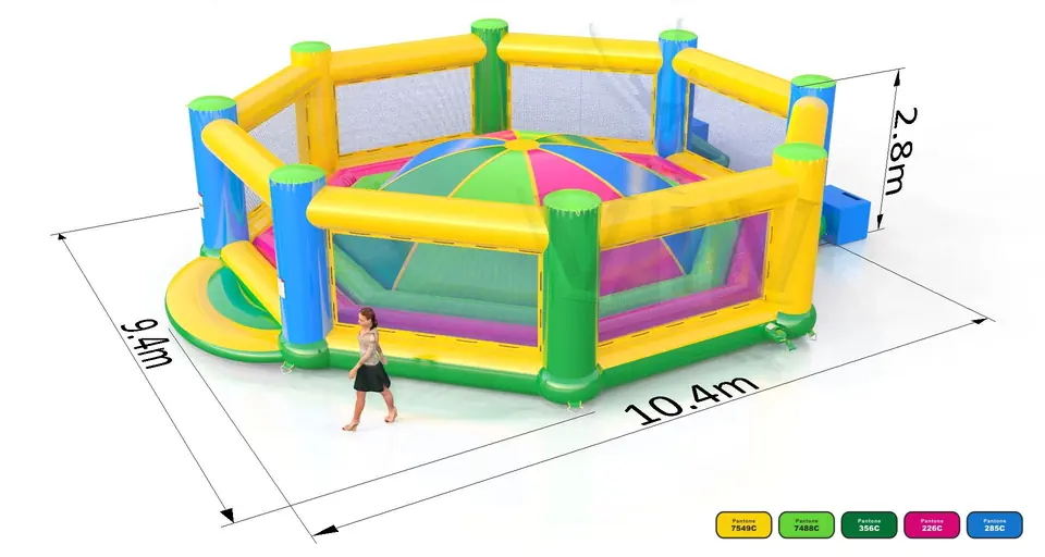 Soft Mountain XL Startup with fence commercial inflatable soft mountain