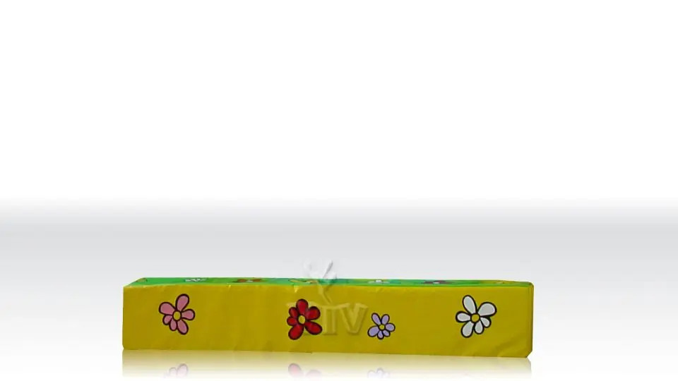 Painted Sit-on Barrier foam soft play element for dry indoor play areas