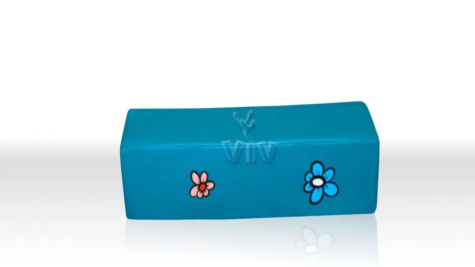 Painted Sit-on Barrier foam soft play element for dry indoor play areas