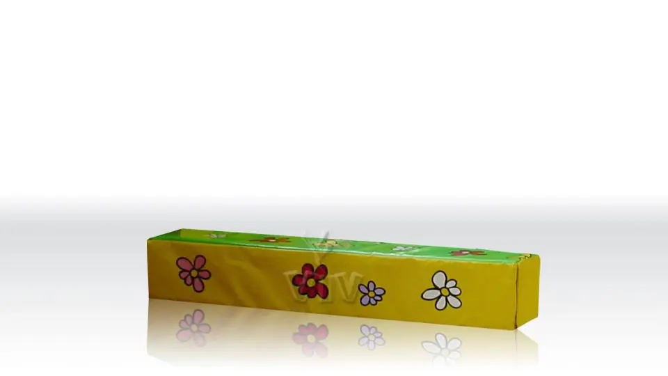 Painted Sit-on Barrier foam soft play element for dry indoor play areas