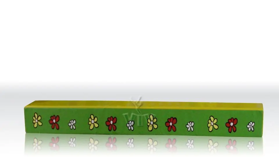 Painted Sit-on Barrier foam soft play element for dry indoor play areas