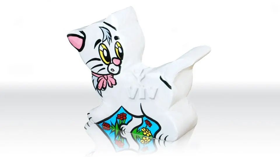 Cat foam soft play character for dry indoor play areas