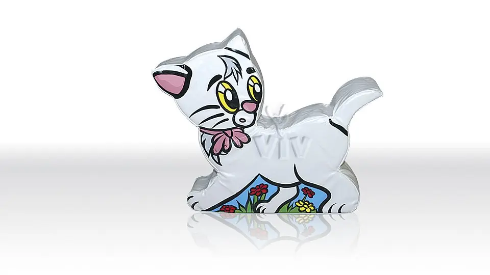 Cat foam soft play character for dry indoor play areas