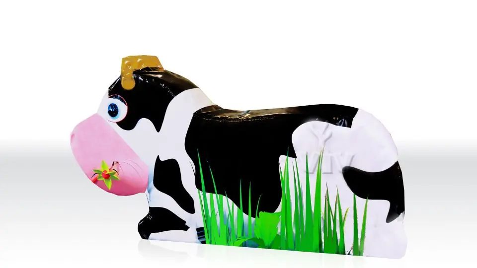 Cow foam soft play character for dry indoor play areas