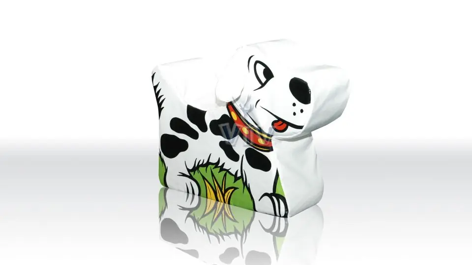 Dog foam soft play character for dry indoor play areas